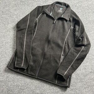 Kuhl Alfpaka Fleece Jacket Mens Large Black Full Zip Outdoor Hiking Warm Casual